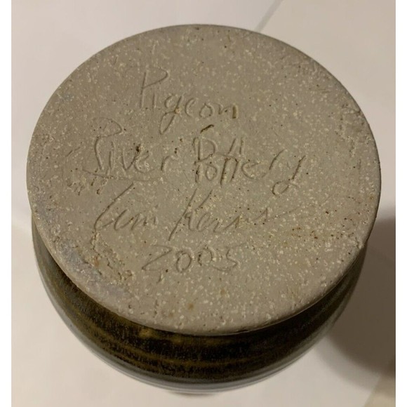 Pigeon River Pottery Tim Kerns Signed Brown Drip 6" Vase Early 2005 Wheel Thrown - Picture 6 of 16